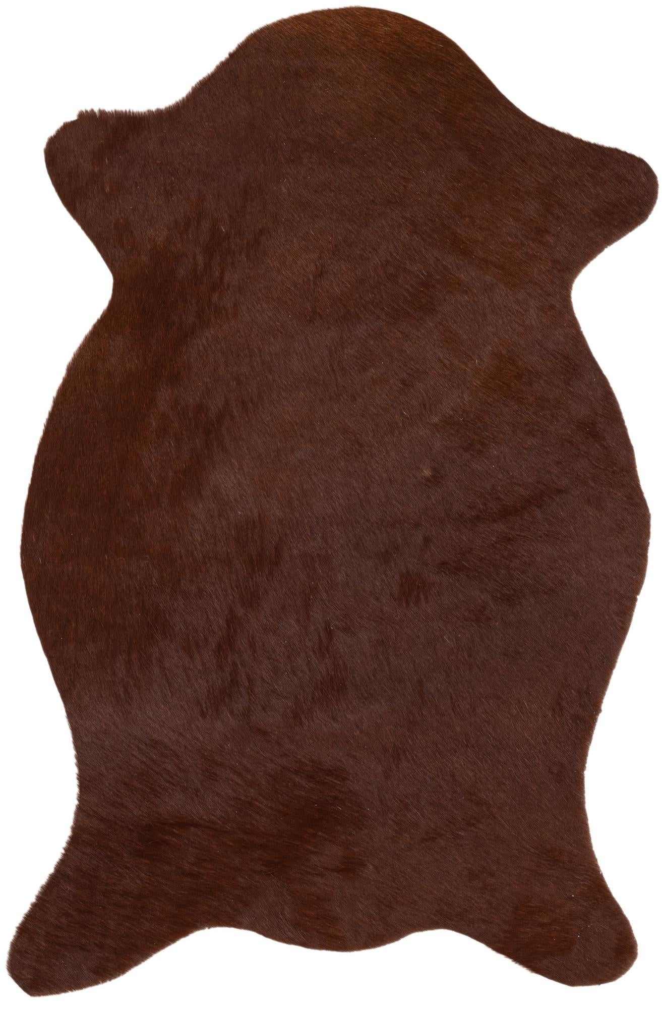 1' 8 x 2' 7 Cowhide Leather Rug