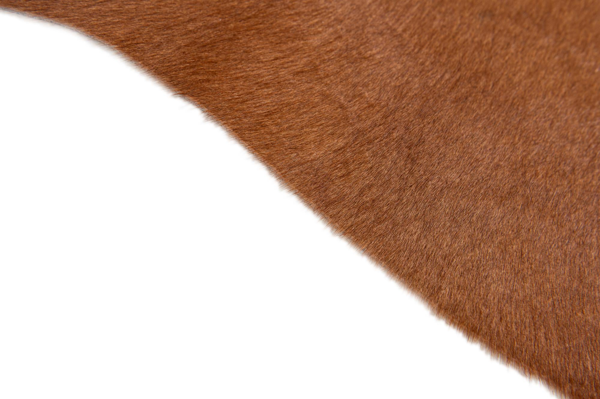 1' 8 x 2' 7 Cowhide Leather Rug
