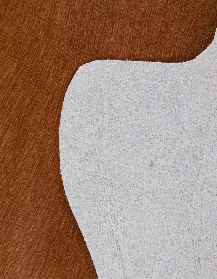Detail image of 1' 8 x 2' 7 Cowhide Leather Rug