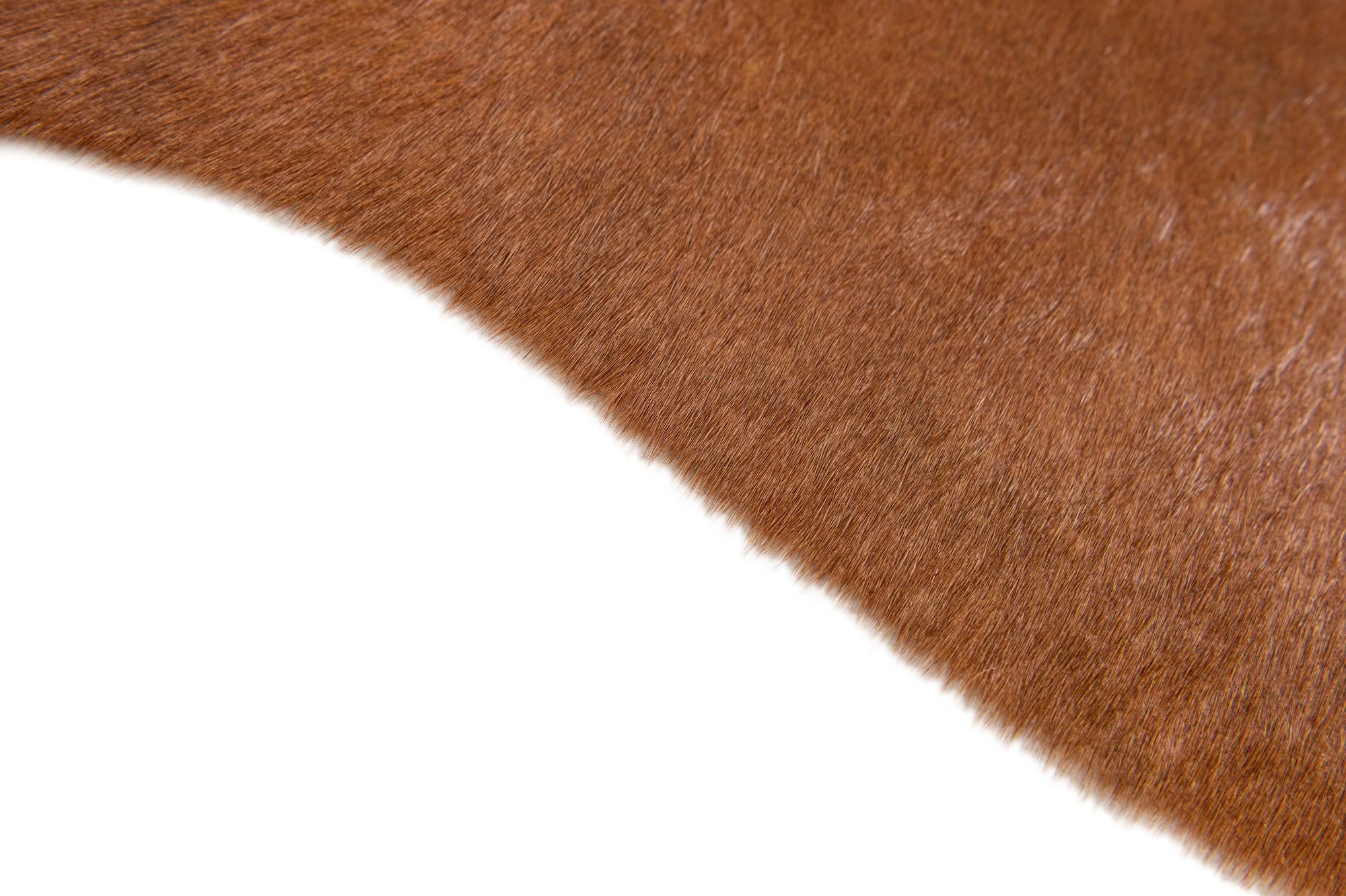 1' 8 x 2' 7 Cowhide Leather Rug