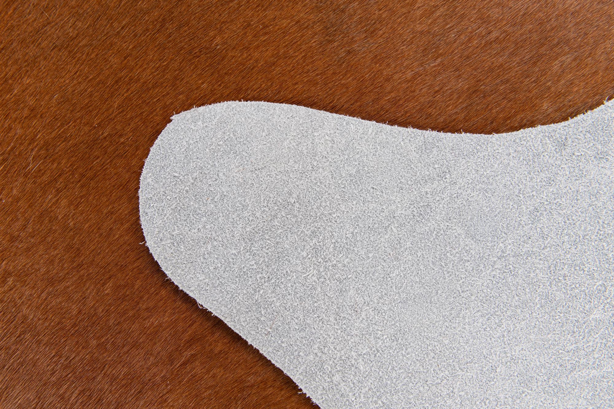 1' 8 x 2' 7 Cowhide Leather Rug