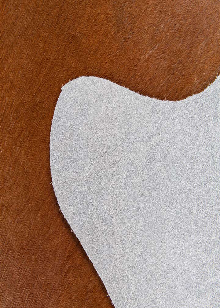 1' 8 x 2' 7 Cowhide Leather Rug