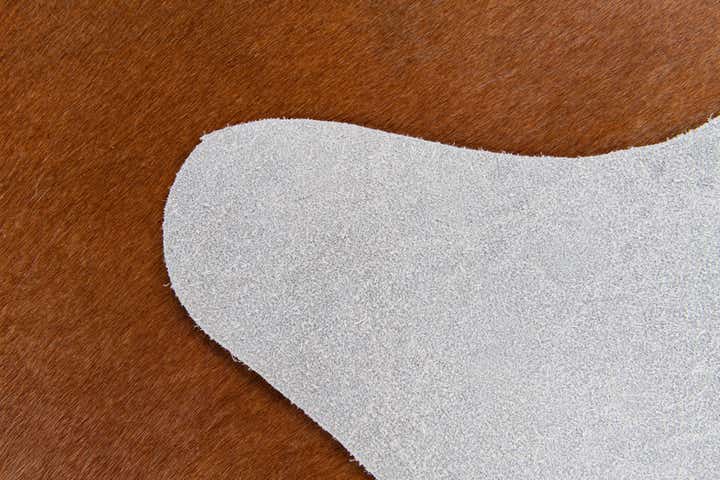 1' 8 x 2' 7 Cowhide Leather Rug