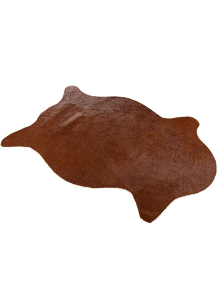 1' 8 x 2' 7 Cowhide Leather Rug