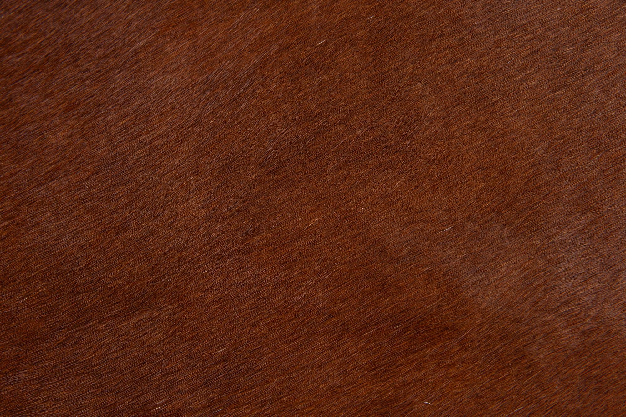 1' 8 x 2' 7 Cowhide Leather Rug