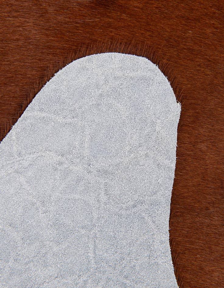 Detail image of 1' 8 x 2' 7 Cowhide Leather Rug