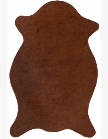 1' 8 x 2' 7 Cowhide Leather Rug
