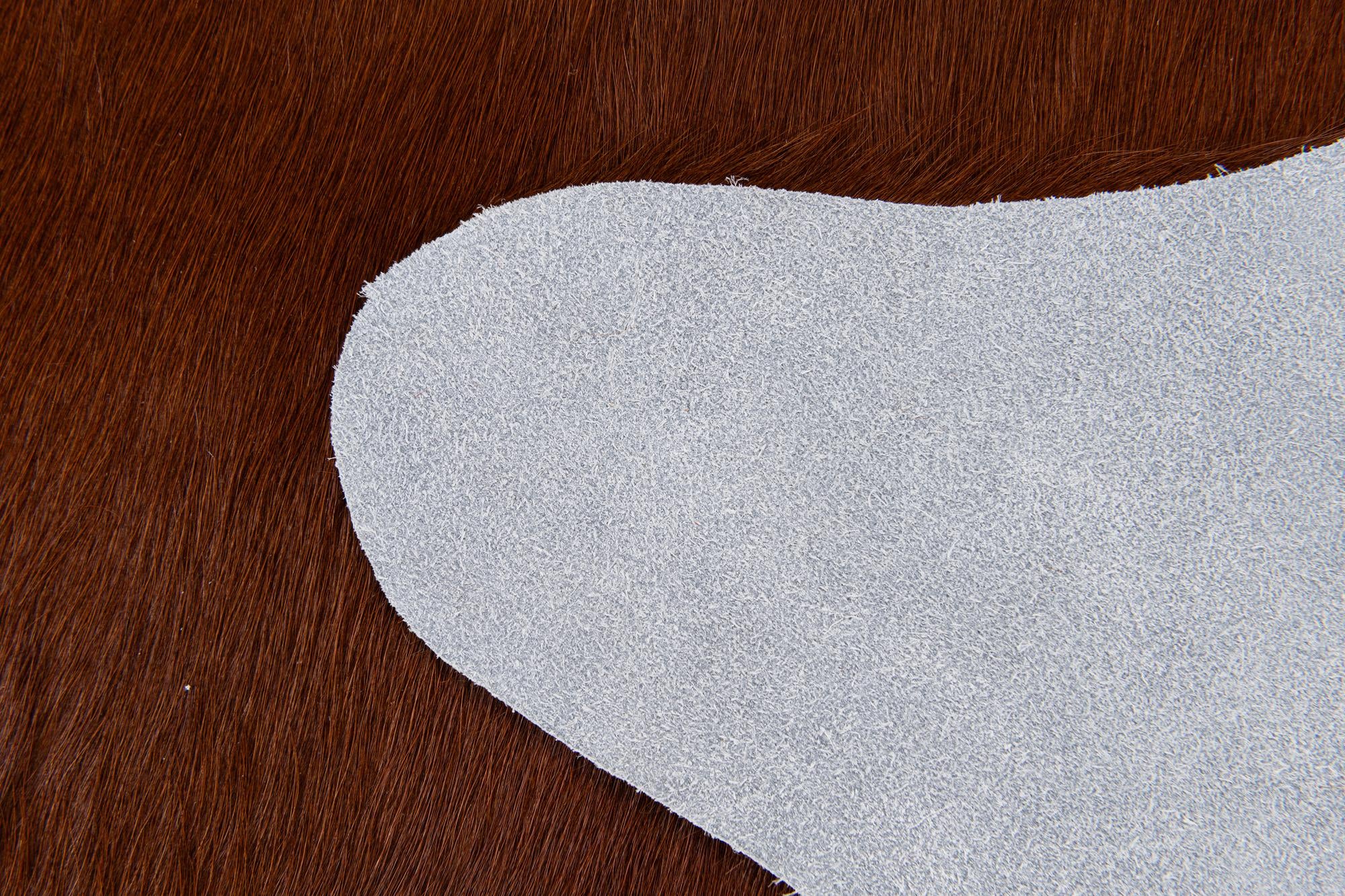 1' 8 x 2' 7 Cowhide Leather Rug