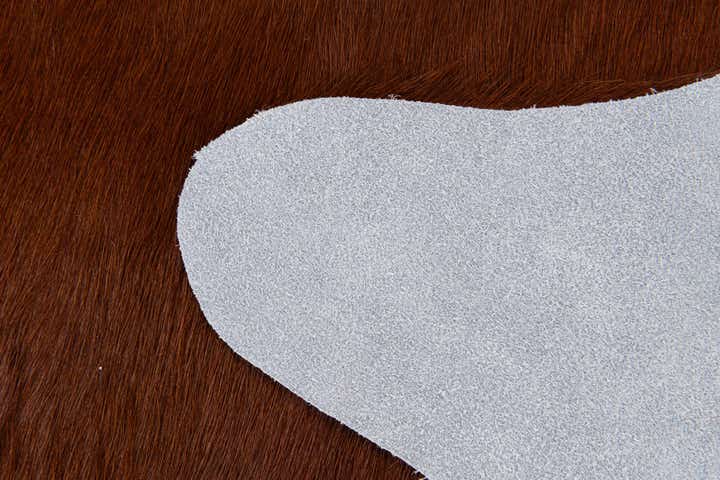 1' 8 x 2' 7 Cowhide Leather Rug