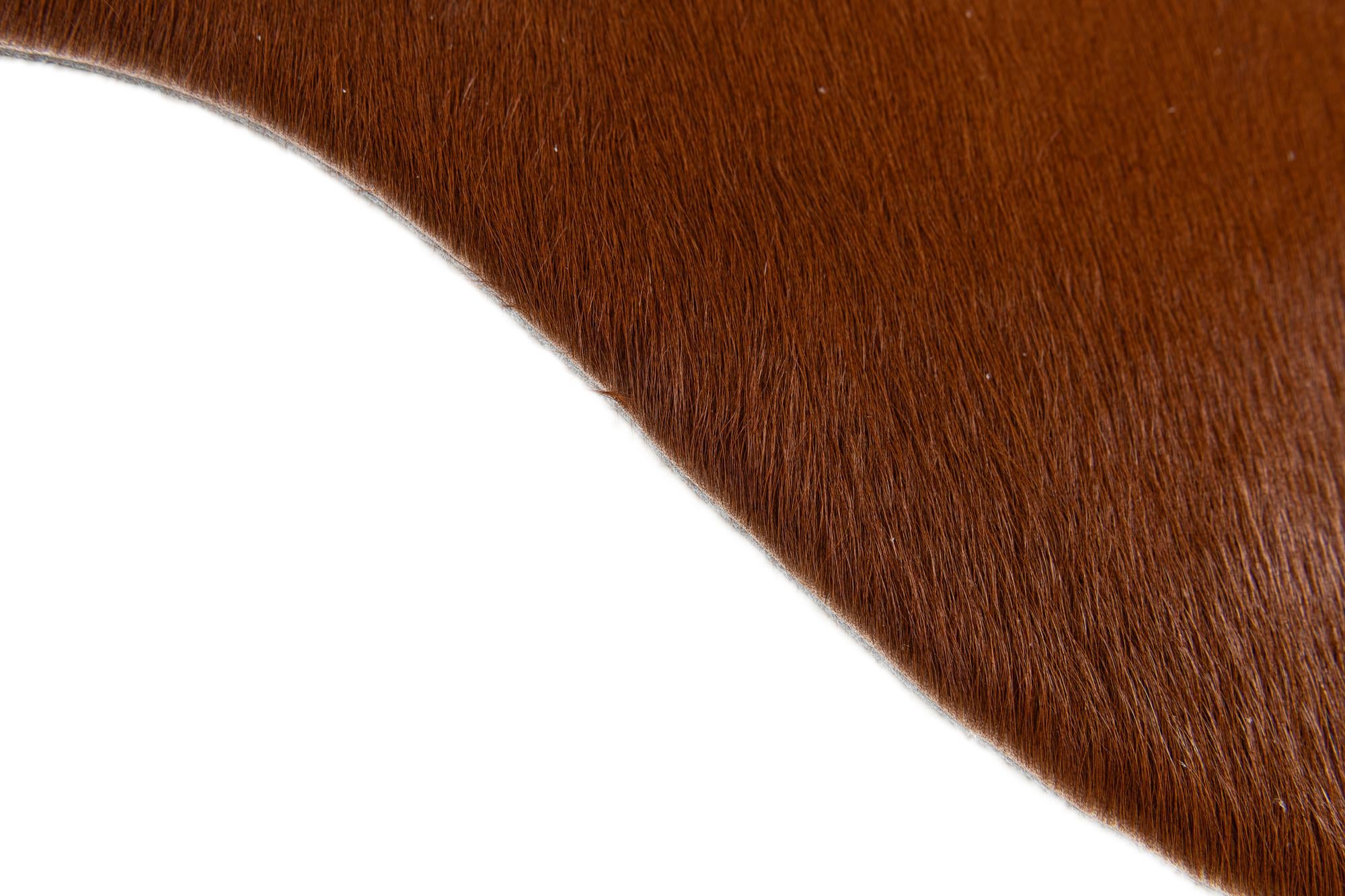 1' 8 x 2' 7 Cowhide Leather Rug