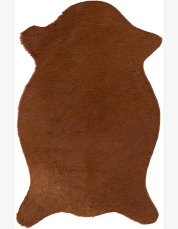 1' 8 x 2' 7 Cowhide Leather Rug