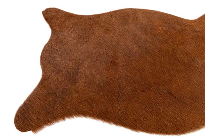 1' 8 x 2' 7 Cowhide Leather Rug