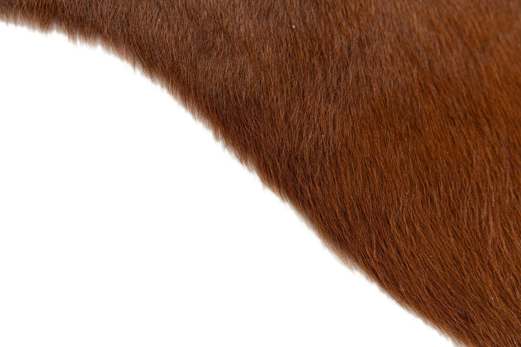 1' 8 x 2' 7 Cowhide Leather Rug
