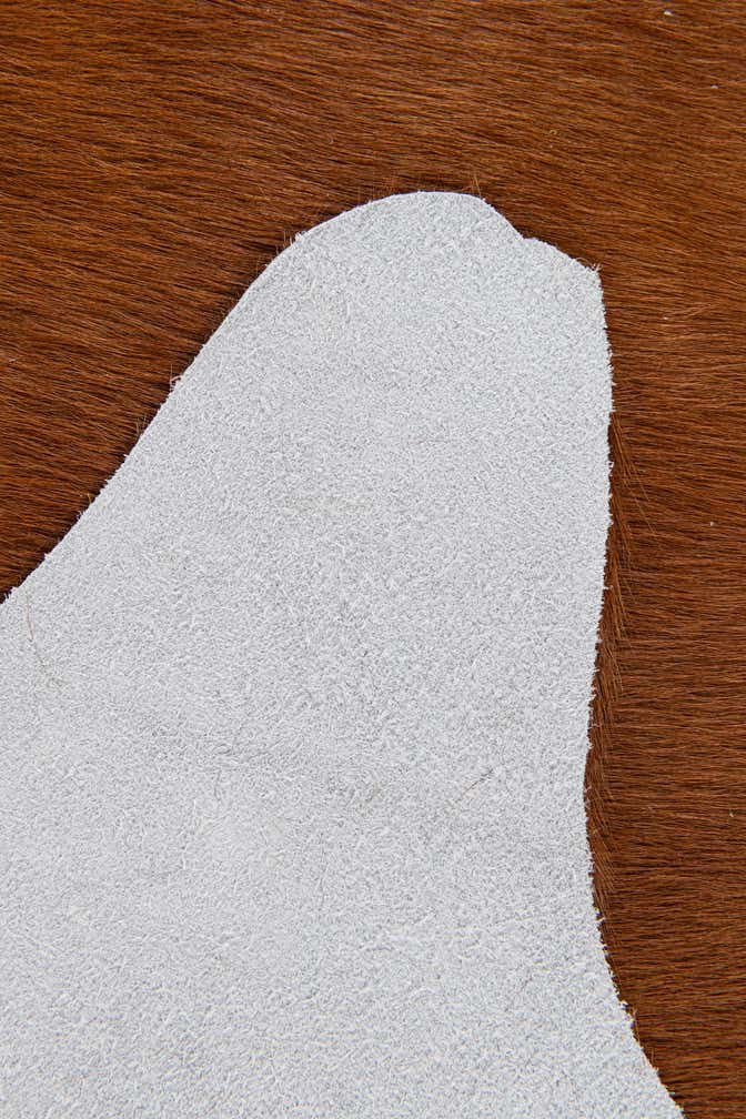 1' 8 x 2' 7 Cowhide Leather Rug