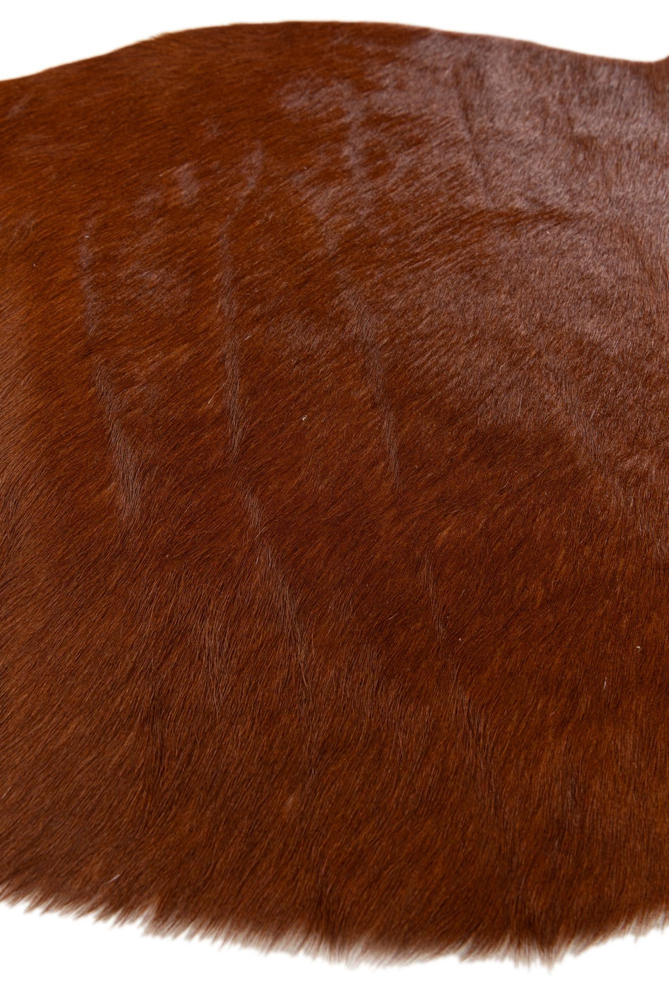 1' 8 x 2' 7 Cowhide Leather Rug