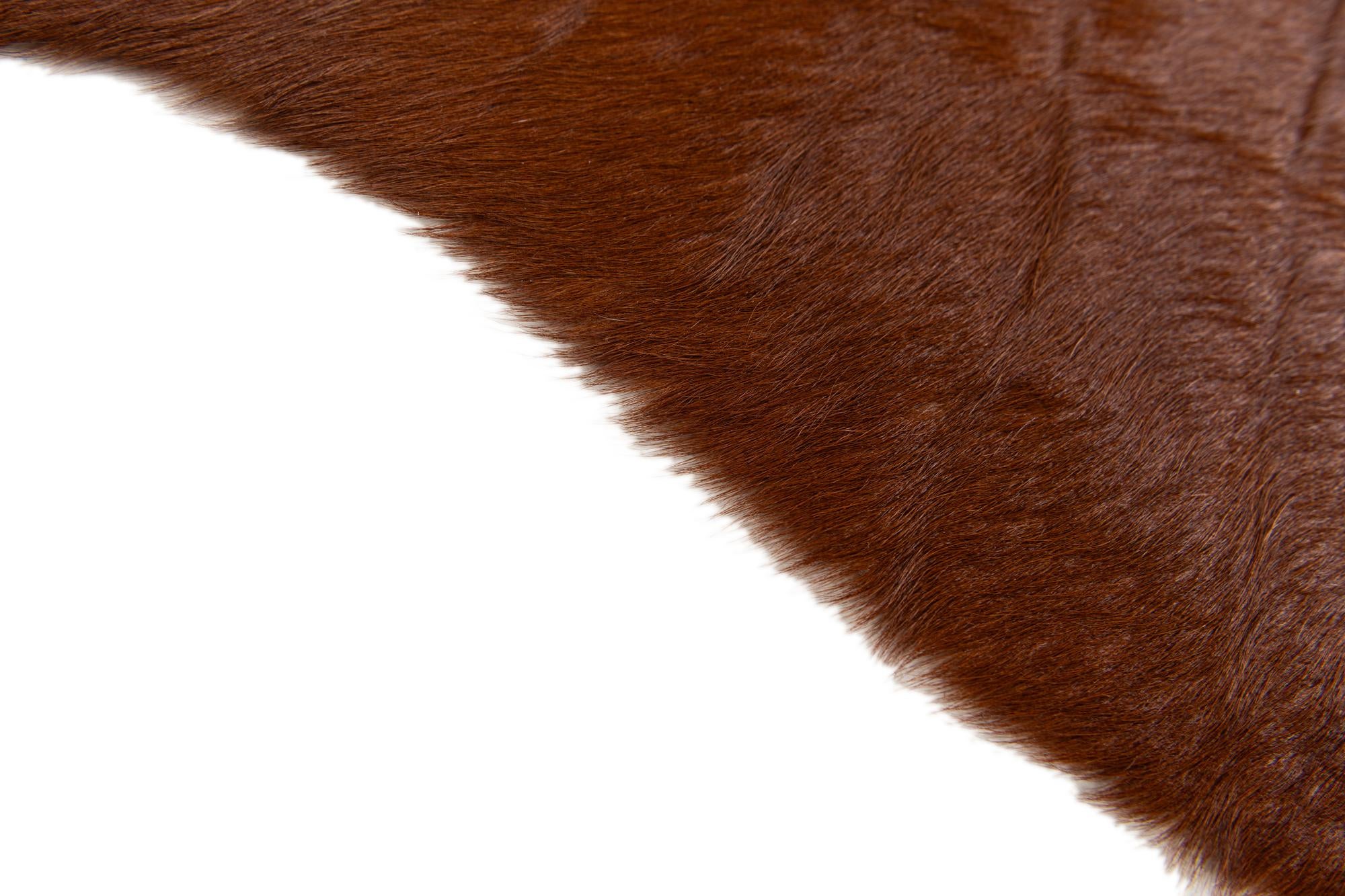 1' 8 x 2' 7 Cowhide Leather Rug