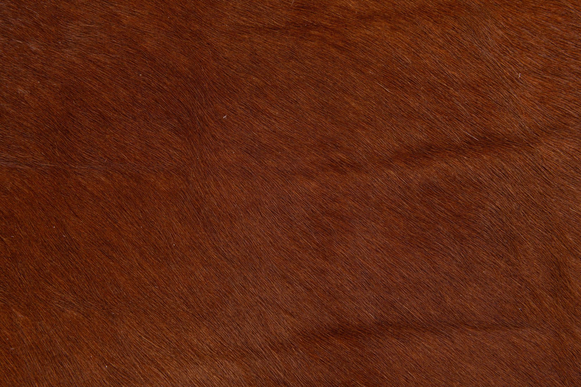 1' 8 x 2' 7 Cowhide Leather Rug