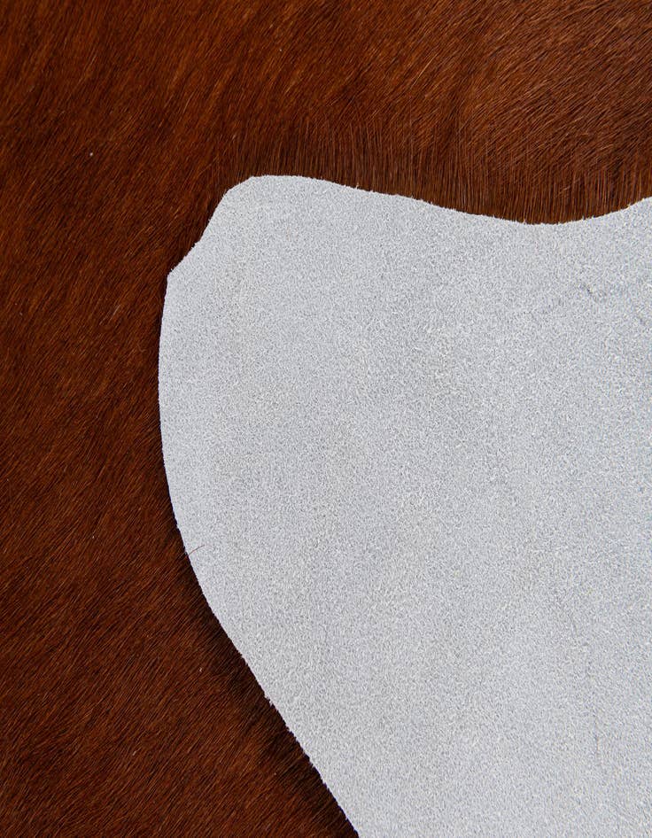 Detail image of 1' 8 x 2' 7 Cowhide Leather Rug