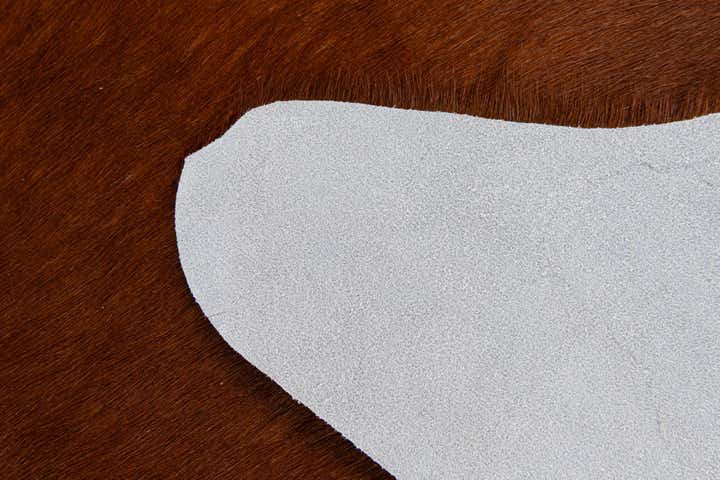 1' 8 x 2' 7 Cowhide Leather Rug