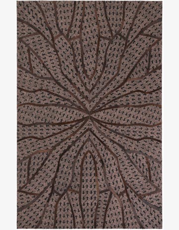 5' 2 x 8' Cowhide Leather Rug