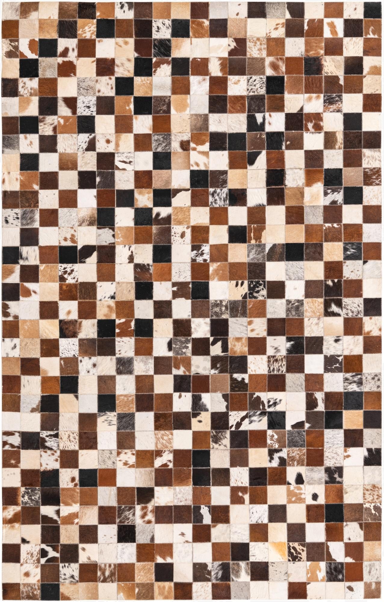 5' x 8' Cowhide Leather Rug
