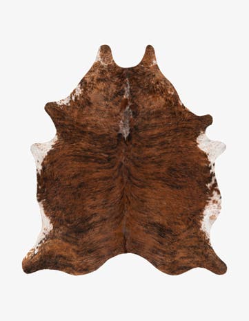 6' 2 x 7' Cowhide Leather Rug
