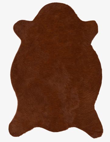 2' 2 x 2' 11 Cowhide Leather Rug