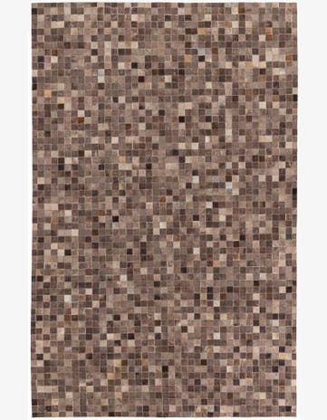 5' x 7' 10 Cowhide Leather Rug