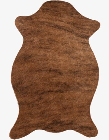 1' 5 x 2' 5 Cowhide Leather Rug