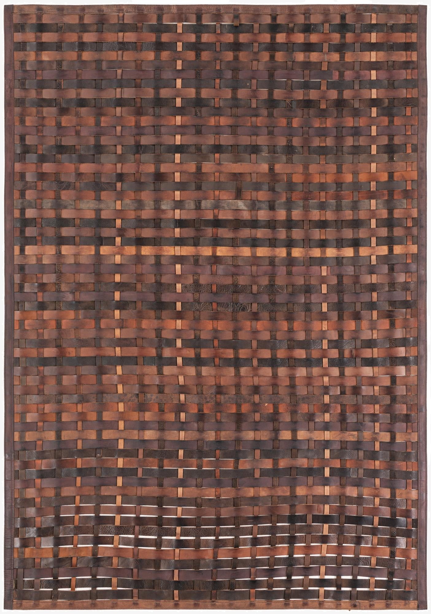 3' 10 x 5' 6 Cowhide Leather Rug
