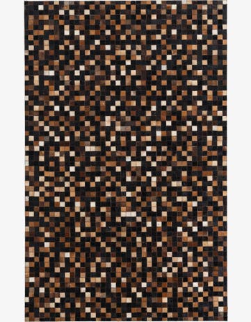 5' x 8' Cowhide Leather Rug
