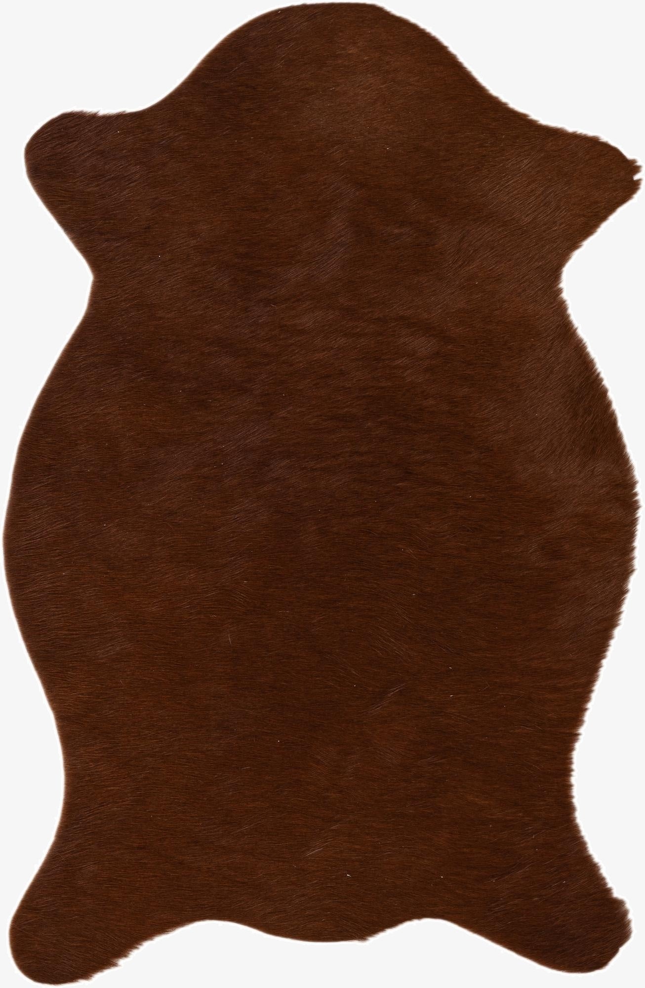 1' 8 x 2' 7 Cowhide Leather Rug