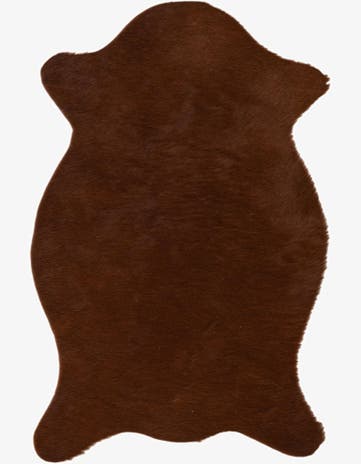 1' 8 x 2' 7 Cowhide Leather Rug