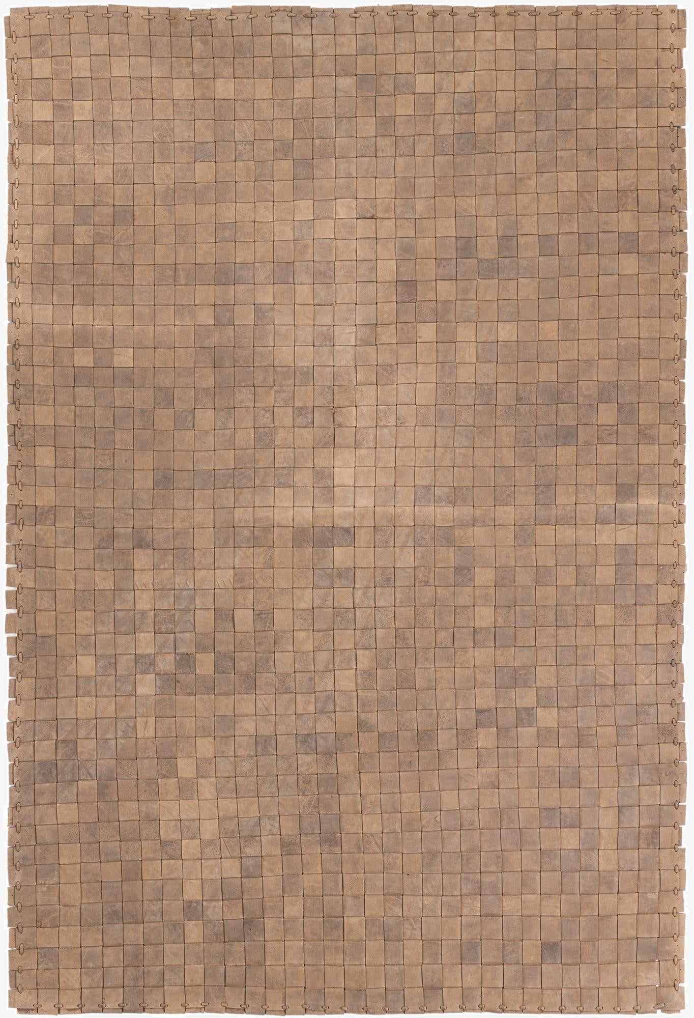4' 1 x 6' Cowhide Leather Rug
