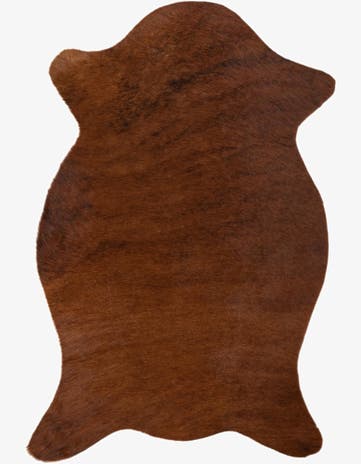1' 8 x 2' 5 Cowhide Leather Rug