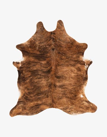 5' 5 x 5' 11 Cowhide Leather Rug