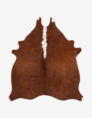 5' 1 x 5' 8 Cowhide Leather Rug