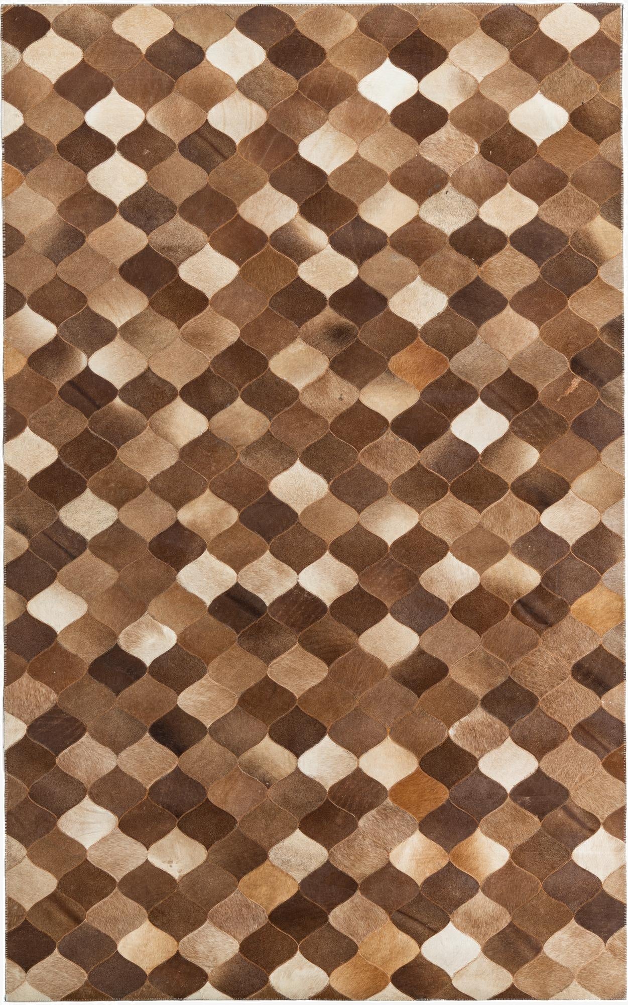 4' 10 x 7' 10 Cowhide Leather Rug