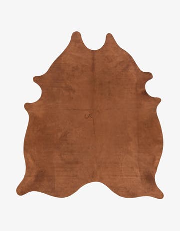 6' 9 x 7' 8 Cowhide Leather Rug