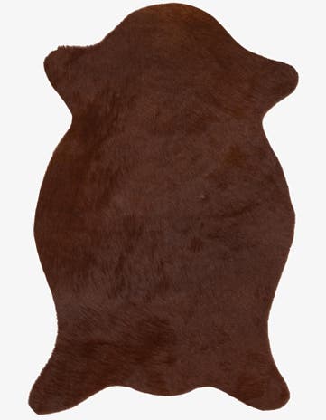 1' 8 x 2' 7 Cowhide Leather Rug