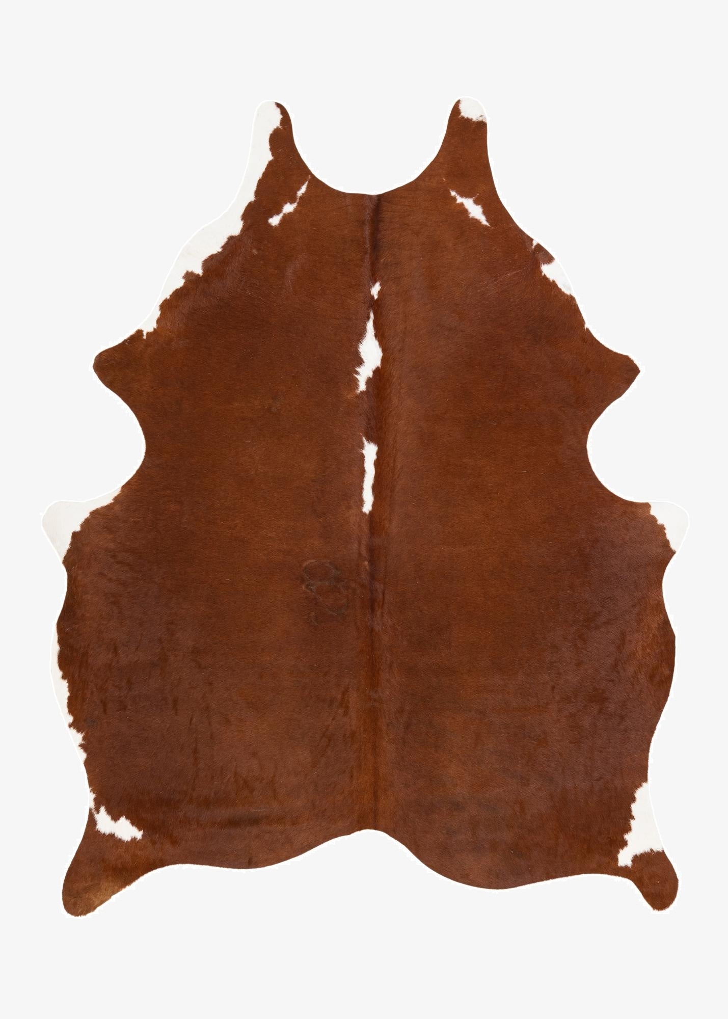 4' 10 x 6' 2 Cowhide Leather Rug
