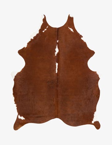 4' 10 x 6' 2 Cowhide Leather Rug