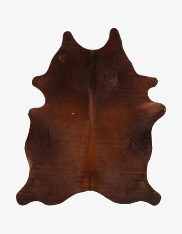 5' 9 x 7' Cowhide Leather Rug
