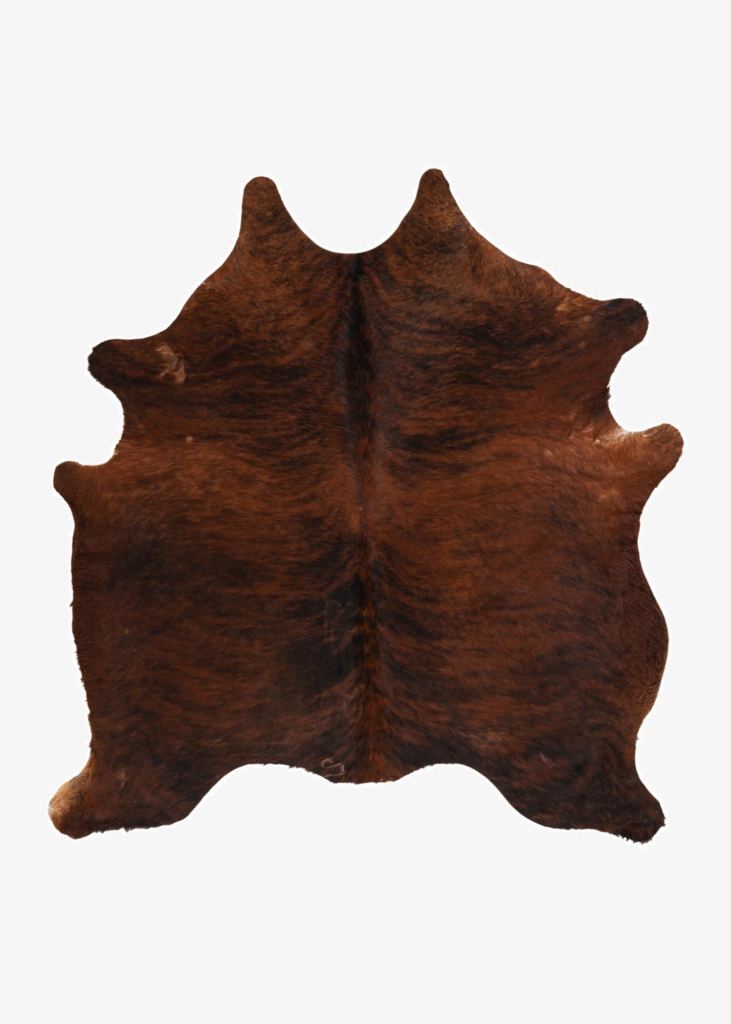 4' 9 x 5' 2 Cowhide Leather Rug