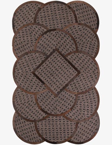 5' x 8' Cowhide Leather Rug