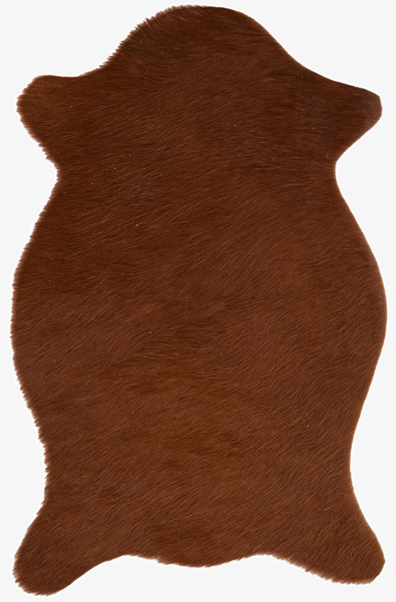 1' 8 x 2' 7 Cowhide Leather Rug