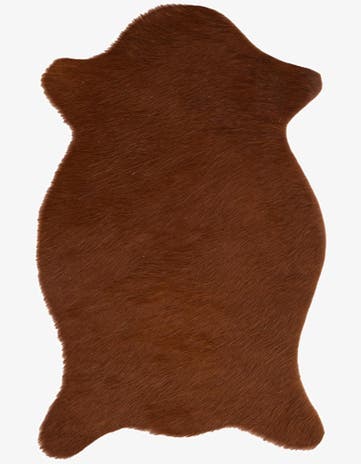 1' 8 x 2' 7 Cowhide Leather Rug