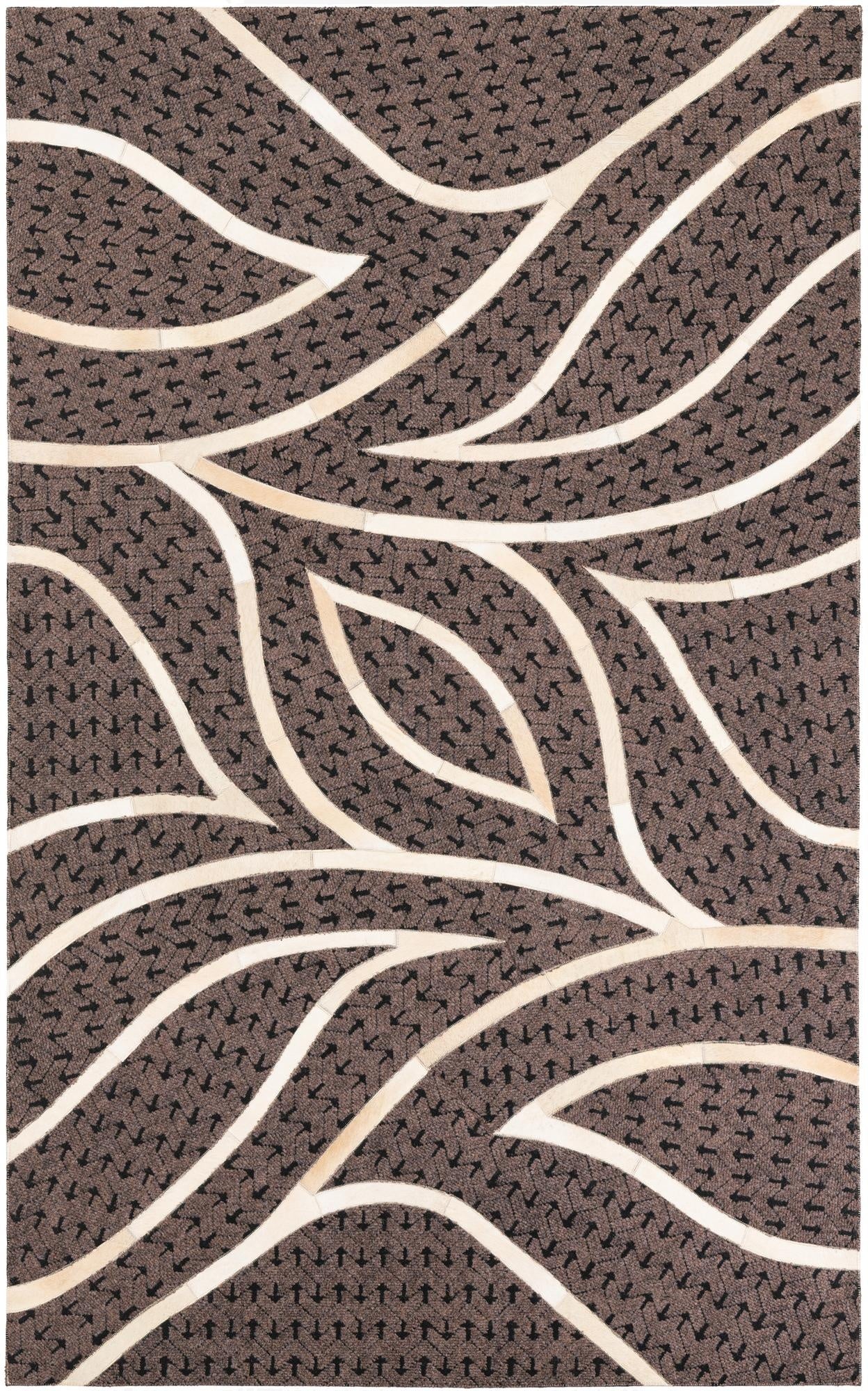 5' x 8' Cowhide Leather Rug