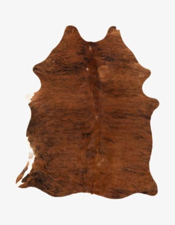 4' 6 x 5' 7 Cowhide Leather Rug