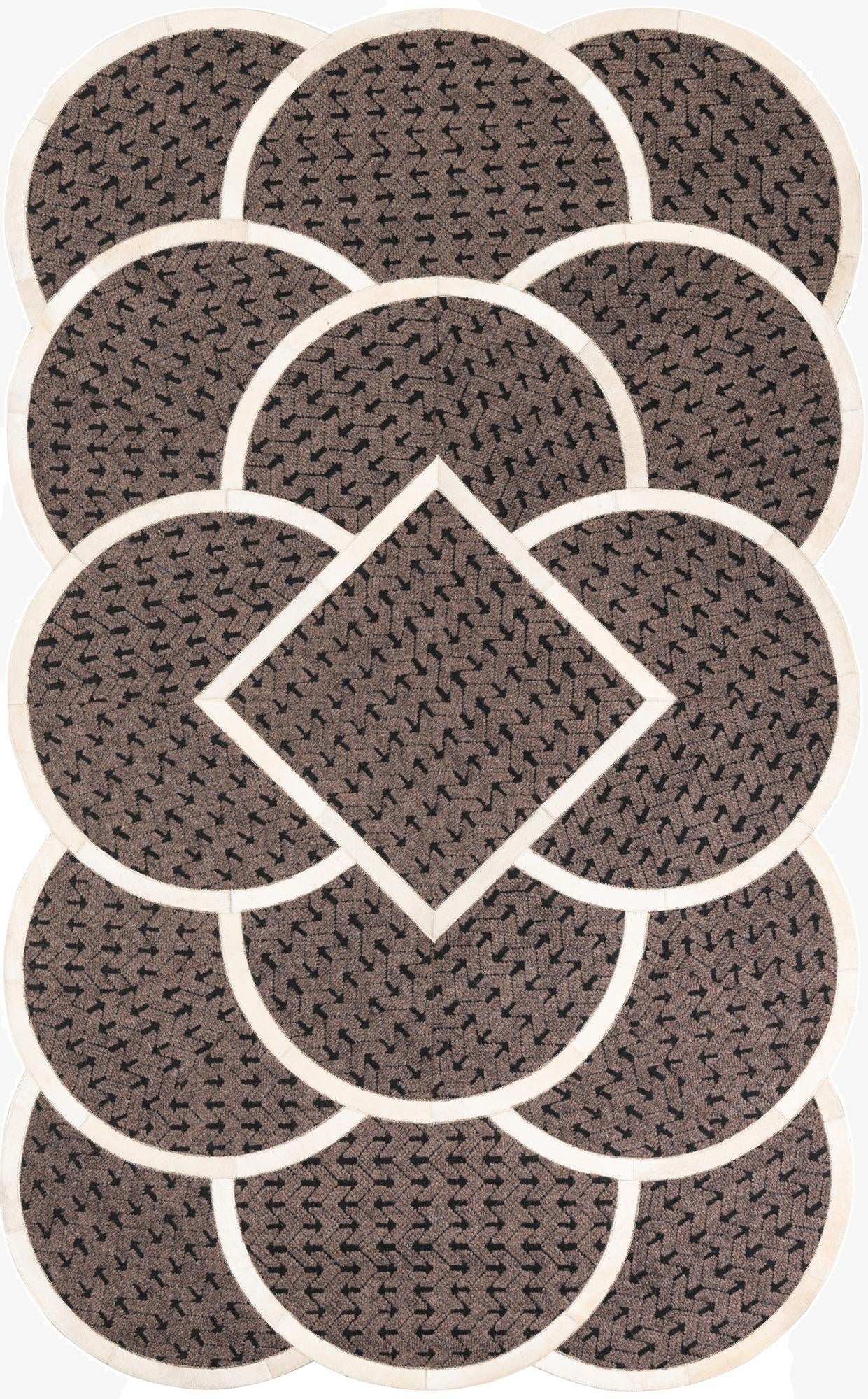 5' x 8' Cowhide Leather Rug